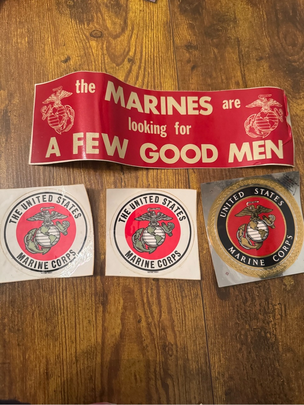 Vintage US Marine Corps Decal Lot A Few‎ Good Men 3M Scotchlite NAVMC 694